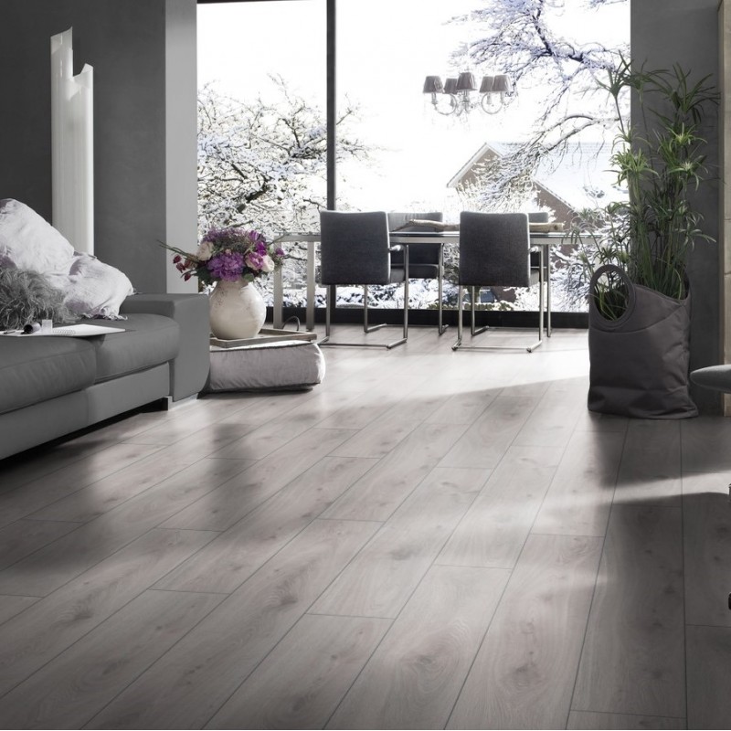 Parquet stratifié décoart monaco Chêne prestige blanc stratifié